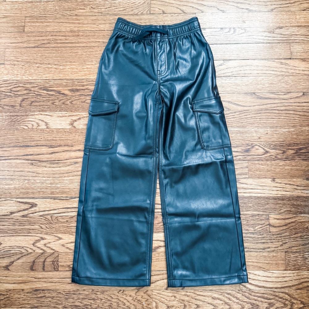 GAP Kids Black Faux Leather Pants